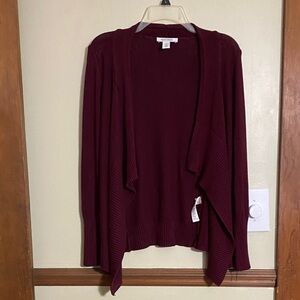 White House Black Market Rich Burgundy Cardigan